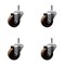 Service Caster 3'' High Temp Phenolic Wheel Swivel 7/16'' Grip Ring Stem Caster Set, 4PK SCC-GR20S314-PHRHT-716138-4 - alternate 1